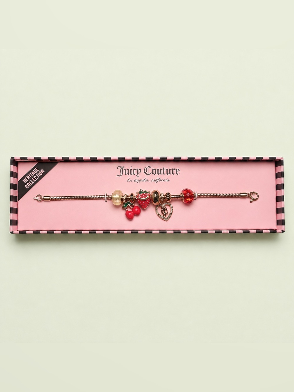 Juicy Couture Heritage Collection Cherry & Strawberry Charm Bracelet